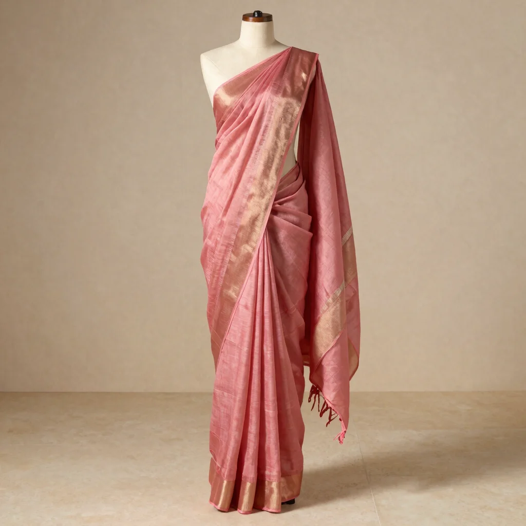 Rose Chanderi Saree